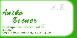 aniko biener business card